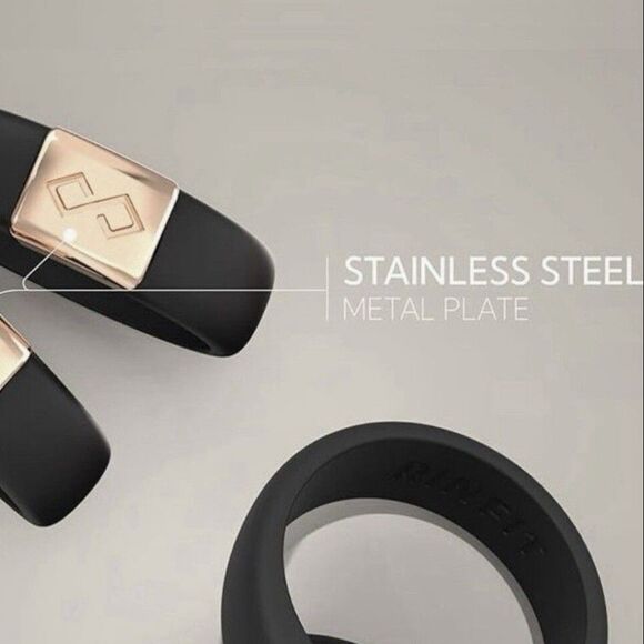 RINFIT Silicone Rings for Couple Soft & Comfortable Wedding Bands W7/M10 - Picture 7 of 9